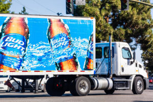 Bud Light branded truck