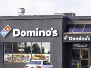 A Domino's Pizza restaurant in St. catharines, Ontario, Canada.