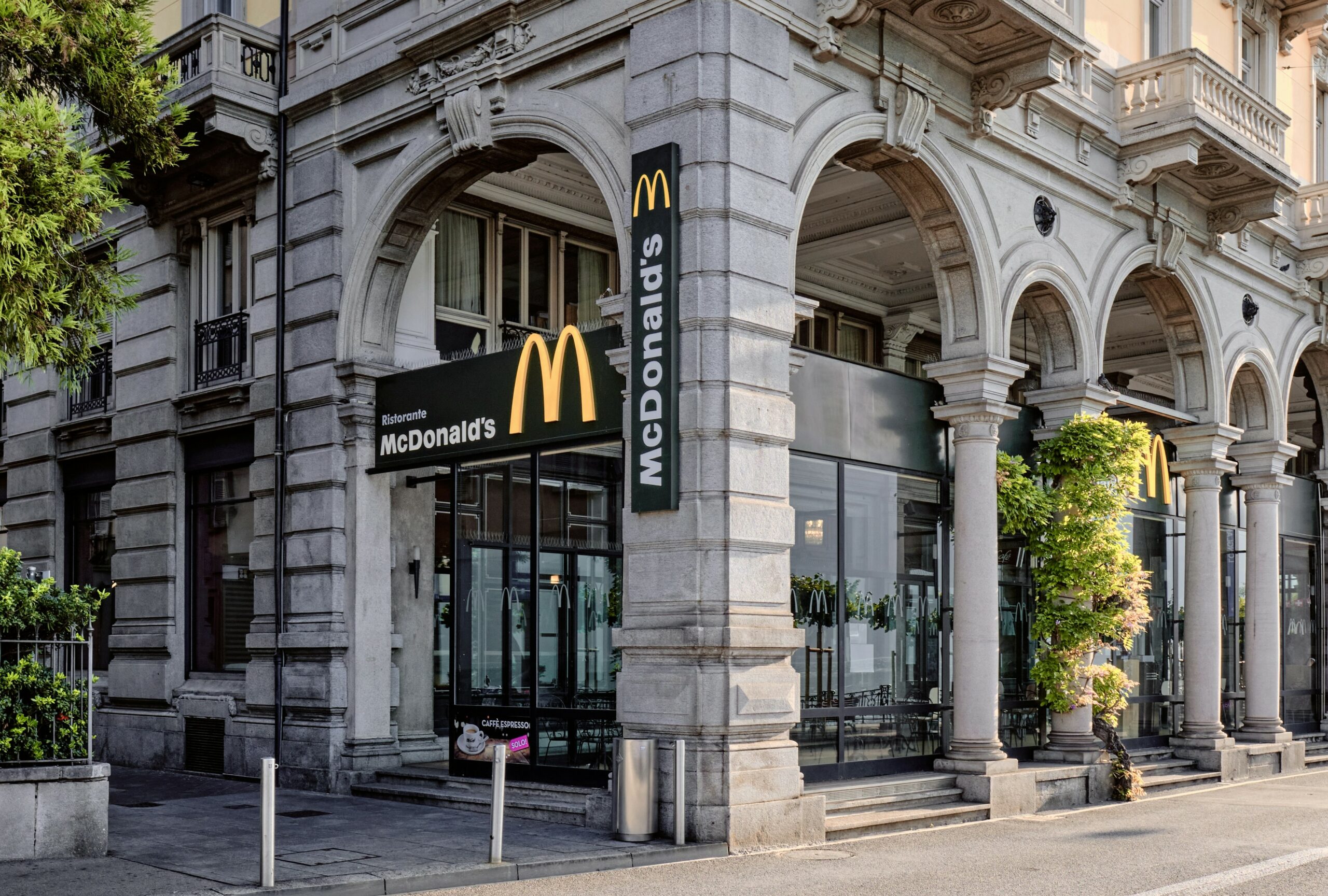 McDonald's restaurant in a fancy building