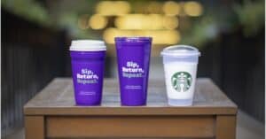 Photos of Starbucks reusable cups