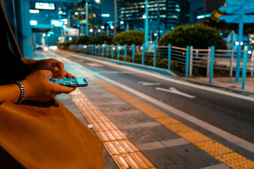 person holding smartphone